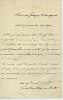 Carta de Constantino de Brito para António José de Almeida.