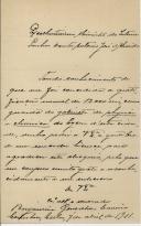 Carta de Benjamim Gonçalves Craveiro para António José de Almeida.