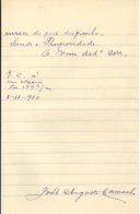 Carta de João Augusto Camacho.