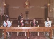 Fotografia de Francisco da Costa Gomes, Nicolae Ceauşescu, Maria Estela Costa Gomes e Elena Ceauşescu