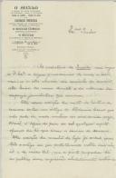 Carta de Vieira Correia para António José de Almeida