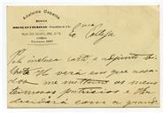 Cartão pessoal de Adelaide Cabete para [António José de Almeida].