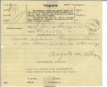Telegrama de Augusto de Albuquerque para António José de Almeida