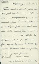 Cópia de carta de António José de Almeida