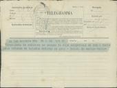 Telegrama de Daniel de Matos para António José de Almeida.