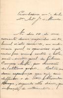 Carta de José Ferreira dos Santos para António José de Almeida.