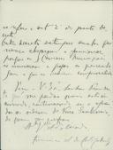 Carta de Francisco A. da Costa Cabral para António José de Almeida
