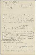 Rascunho de carta de António José de Almeida para A. Caetano Ferreira
