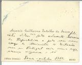 Cartão pessoal de Arsénio Guilherme Botelho de Sousa para [António José de Almeida].