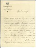 Carta de Eurico P. para António José de Almeida