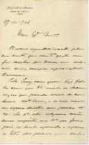 Carta de Henrique José Monteiro de Mendonça para [António José de Almeida].
