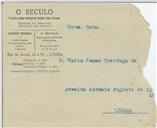 Carta de J. P. Gomes (?) para Maria Joana Queiroga de Almeida