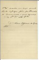 Carta de Nuno Figueira do Quental para António José de Almeida