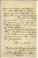 Carta de António Guilhermino Lopes para António José de Almeida
