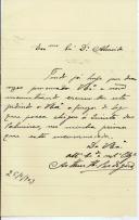Carta de Artur V. Perdigão (?) para António José de Almeida.