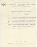 Carta da Associação Humanitária dos Bombeiros Voluntários de Faro para António José de Almeida.