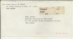 Envelope remetido por Freitas do Amaral a Francisco da Costa Gomes 