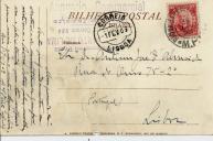 Bilhete-postal de Manuel Pinto de Lima para António José de Almeida.