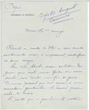 Cópia de carta de António José de Almeida para Augusto Casimiro.