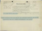 Telegrama do padre Artur para António José de Almeida.