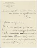 Cópia de carta de António José de Almeida para 