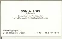 cartão pessoal de Son Mu Sin