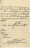 Carta de Augusto César Perdigão para António José de Almeida.
