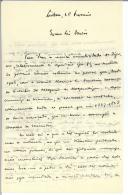 Carta de Duarte Ferreira para [António José de Almeida].