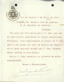 Carta de José Augusto Prestes para António José de Almeida.