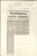 Mobilitazione contro Azevedo