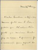 Carta de Vidal Ondino para António José de Almeida
