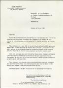 Carta de Roger Dafflon para Francisco da Costa Gomes