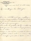 Carta de Agostinho Fortes para António José de Almeida.