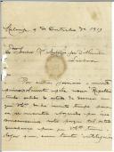 Carta de Acácio Simões para António José de Almeida