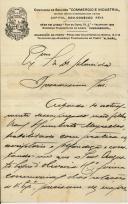 Carta de Silvestre Augusto Meireles para António José de Almeida.