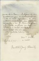 Cópia de carta de António José de Almeida