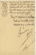 Bilhete-postal de Francisco Artur de Brito para António José de Almeida.