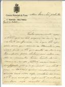 Carta de Joaquim Pedro Tavares para [António José de Almeida].