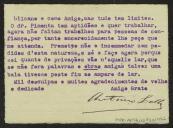 Cartão de Livraria <span class="hilite">Chardron</span> a Teófilo Braga