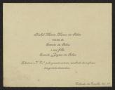 Cartão de visita de Isabel Maria Nunes da silva e outros a Teófilo Braga