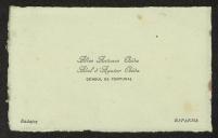 Cartão de visita de Alice Antunes Otêda, Abel de Aguiar Otêda a Teófilo Braga