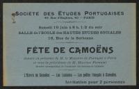 Convite da Société des Études Portugaises a Teófilo Braga