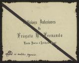 Cartão de visita dos Oficiais Anteriores da Fragata D. Fernando a Teófilo Braga
