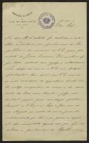 Carta de Francisco S. de Almeida, da Administração do Concelho da Ilha da Boa Vista, a Teófilo Braga