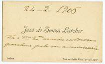 Cartão de visita de José de Sousa Larcher