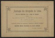Cartão da Associação dos Advogados de Lisboa a Teófilo Braga