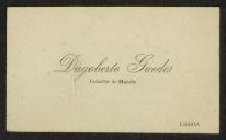 Cartão de visita de Dagoberto Guedes a Teófilo Braga