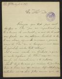 Carta de Alice de Lemos Dias de Sousa a Teófilo Braga
