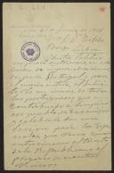 Carta de Antonio Garéjo, do 4º Teniente de Alcalde do Ayuntamiento Constitucional de Toledo, a Teófilo Braga