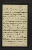 Carta de Constantino Vila Verde a Teófilo Braga